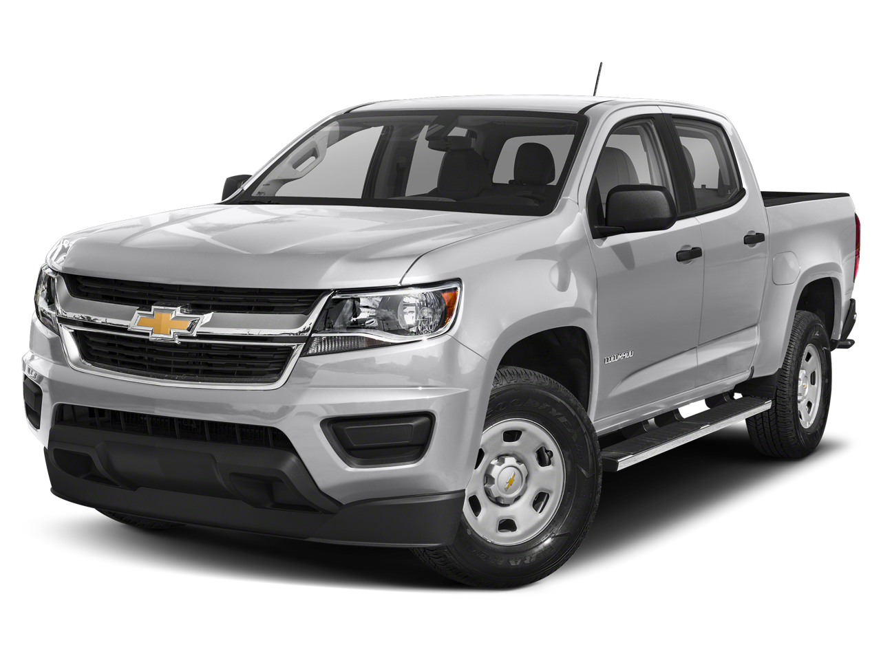 2020 Chevrolet Colorado Crew Cab Short Box 4-Wheel Drive WT in Pacific Blue Metallic — front three-quarter view
