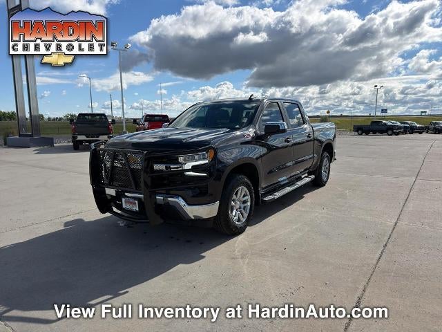 2023 Chevrolet Silverado 1500 Crew Cab Short Box 4-Wheel Drive LT 1LT in Dark Ash Metallic — front three-quarter view