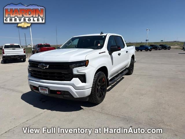 2023 Chevrolet Silverado 1500 Crew Cab Short Box 4-Wheel Drive RST in Summit White — front three-quarter view