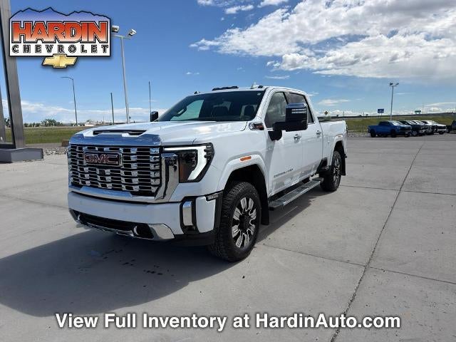2024 GMC Sierra 2500 HD Crew Cab Standard Box 4-Wheel Drive Denali in Summit White — front three-quarter view
