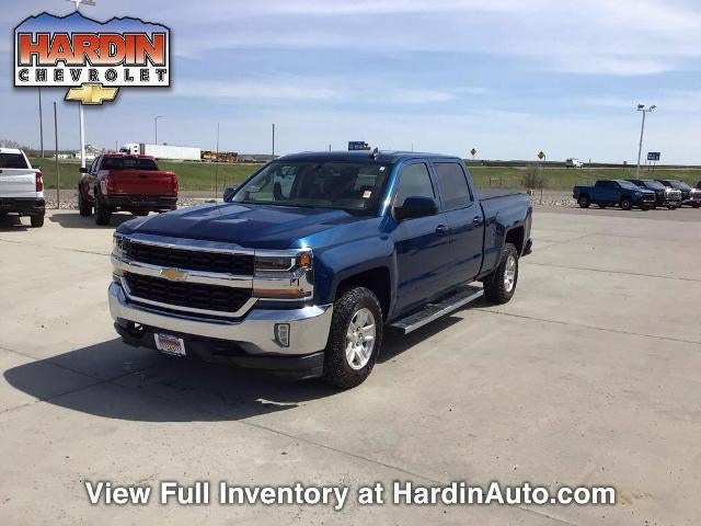 2018 Chevrolet Silverado 1500 Crew Cab Standard Box 4-Wheel Drive LT in Deep Ocean Blue Metallic — front three-quarter view